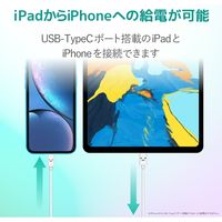 エレコム USB C-Lightningケーブル/スタンダード/2.0m/ホワイトフェイス MPA-FCL20WF 1個