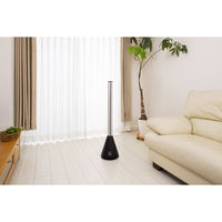 【涼風機】Chrester（クレスター）ユニコーンシリーズ 空気清浄スリムタワーファン ブラック COOL-D-001BF 1台（直送品）