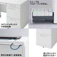 【組立設置込】コクヨ インベントデスク INVENT 平机 幅1200×奥行600×高さ700mm ホワイト/ラスティックミディアム 1台（直送品）