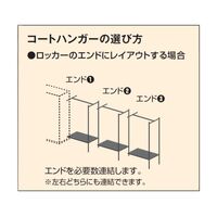 【組立設置込】コクヨ イノン 専用オプション コートハンガー 幅1350×奥行450×高さ1830mm ホワイト 1台（直送品）