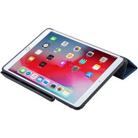 サンワサプライ iPad Air 2019ケース Apple Pencil収納ポケット付き ブルー PDA-IPAD1514BL 1個（直送品）