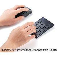 ワイヤレスマウス　無線　静音　5ボタン　中型サイズ　ブルーLED　MA-WBL164BK　サンワサプライ　1個