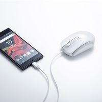 サンワサプライ 有線Type-CブルーLEDマウス MA-BLC158W 1個（直送品）