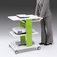 サンワサプライ プロジェクターカート 幅450×奥行701×高さ800mm ホワイト PR-9N 1個（直送品）