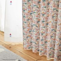 スミノエ MOOMIN セミオーダー カーテン コバナドレープ 1200×1150mm ピンク 1セット(2枚入)（直送品）