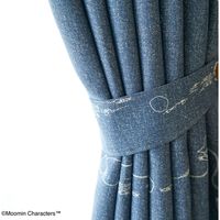 スミノエ MOOMIN セミオーダー カーテン デニムボーダー 1000×2450mm ブルー 1セット(2枚入)（直送品）