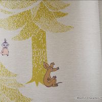 スミノエ MOOMIN セミオーダー カーテン プートドレープ 2300×2300mm イエロー 1セット(2枚入)（直送品）