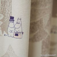 スミノエ MOOMIN セミオーダー カーテン プートドレープ 2800×2300mm ライトブラウン 1セット(2枚入)（直送品）