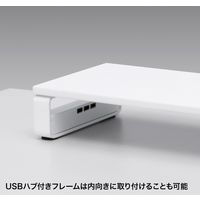 【アウトレット】サンワサプライ USBハブ付き机上液晶モニタースタンド MR-LC201HWN 1個（直送品）