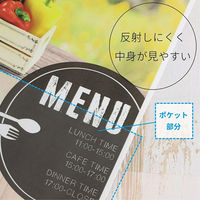 ライオン事務器 抗菌 クリアーポケット A4S 30穴 10枚入 CL-303AB 1セット(5冊)