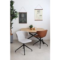 【軒先渡し】東馬 アーマー ラウンドチェア グレイ 54671450 1脚（直送品）