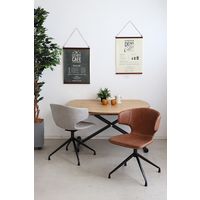 【軒先渡し】東馬 アーマー ラウンドチェア キャメル 54671460 1脚（直送品）