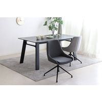 【軒先渡し】東馬 ファーブ ラウンドチェア チャコールグレイ 54675830 1脚（直送品）