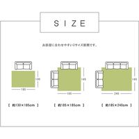 イケヒコ フェア カーペット 1850×1850mm グリーン 1340920121703 1枚（直送品）