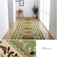 イケヒコ 撥水キャンベル 廊下敷き 600×3400mm グリーン 1340560124606 1枚（直送品）