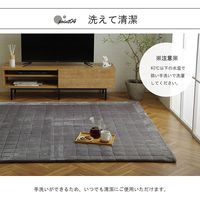 イケヒコ シリウス ラグ 1850×1850mm ネイビー 1291240195501 1枚（直送品）