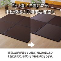 イケヒコ スカッシュ 置き畳 幅670×奥行670×高さ17mm ブラック 1110460030604 1セット(4枚入)（直送品）