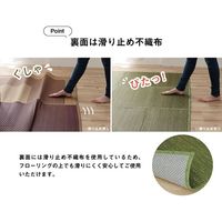 イケヒコ NCXクリア い草ラグ 1900×2500mm ブルー 1070480044203 1枚（直送品）