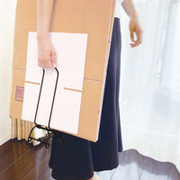 はさんで運べるダンボールストッカー ブラック DS-B 1個 ケミカルジャパン