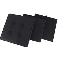 不二貿易 ディノ ボックススツール ヘリンボーン 幅380×奥行380×高さ400mm ブラック 85849 1セット(2台入)（直送品）