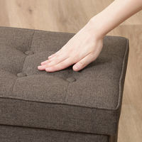 不二貿易 ディノ ボックススツール 幅380×奥行380×高さ400mm ブラウン 85853 1セット(2台入)（直送品）