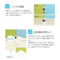 Netforce ライトスクリーン クロスパーテーション 間仕切り 布張り 幅900×高さ1800 ライトグレー（直送品）