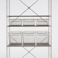 【まとめ買いセット】無印良品 ステンレスワイヤーバスケット5 約幅37×奥行26×高さ24cm 1セット（4個）良品計画