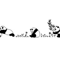 明和グラビア リノベウォール メッシュタイプパンダ柄WAL-05ブラック 22cm×1.8m　1本（直送品）