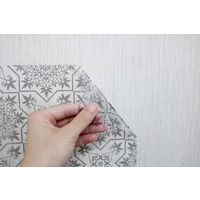 明和グラビア リノベウォール メッシュタイプレース柄WAL-03 ブラック 45cm×2.5m　1本（直送品）