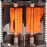 コンフォー 遠赤外線防水ラウンドヒーター HEAT-L-069B 1セット(5台入)（直送品）