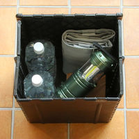 フォールディングストレージスツール ST04 BK 86105 1セット（4台入） 不二貿易（直送品）