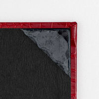 ナカバヤシ 証書ファイル A4/A3対応 二つ折り 紙製クロス貼り クロコダイル柄つやあり 両面パッド入り レッド FSPT-A4C-R 1冊