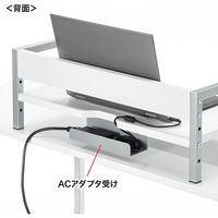 サンワサプライ 机上液晶モニタスタンド(W595mm・ホワイト) MR-LC102WN 1個（直送品）