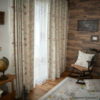 スミノエ MOOMIN セミオーダー カーテン ムーミン谷の地図 1300×1300mm アイボリー １セット(2枚入)（直送品）