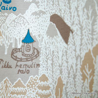 スミノエ MOOMIN セミオーダー カーテン ムーミン谷の地図 1600×1150mm グレー １セット(2枚入)（直送品）