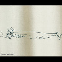 スミノエ MOOMIN セミオーダー カーテン デニムボーダー 1500×1400mm アイボリー １セット(2枚入)（直送品）