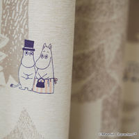 スミノエ MOOMIN セミオーダー カーテン プートドレープ 2800×1150mm ライトブラウン １セット(2枚入)（直送品）