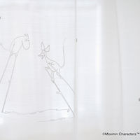 スミノエ MOOMIN セミオーダー レースカーテン タケウマボイル 1800×1640mm ホワイト １セット(2枚入)（直送品）