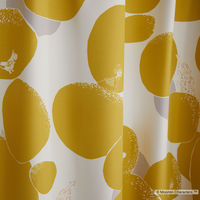 スミノエ MOOMIN セミオーダー カーテン ロックパターン 2500×1750mm イエロー １セット(2枚入)（直送品）