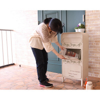 【軒先渡し】ヤマソロ ORIANA ラージスタンドポスト ホワイト 幅400×奥行325×高さ900mm 1台（直送品）