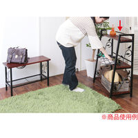 【軒先渡し】ヤマソロ nico 3段ラック ブラウンブラック 幅600×奥行305×高さ810mm 1台（直送品）