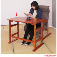 【軒先渡し】ヤマソロ 高さ調節テーブル ライトブラウン 幅920×奥行500 高さ610・640・670・700mm 1台（直送品）