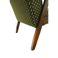 【軒先渡し】ヤマソロ ロージー 1人掛けソファ ドットグリーン 幅650×奥行670×高さ730×座面高370mm 1台（直送品）