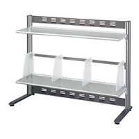 コクヨ（KOKUYO） デスクシェルフ<RESPACE-F> 可動式仕切板4枚付き・棚2段 シルバー EAS-DSF8004NC 1台（直送品）