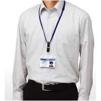 コクヨ 吊り下げ名札セット 2wayタイプ・ソフトケース・チャック式 青 ナフ-SD180B 1セット（7個入）