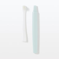 無印良品 ヘッドが交換できる歯ブラシ 部分みがき用ヘッド ブルー やわらかめ 全長184mm 1セット（1本×2） 良品計画