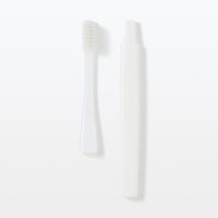 無印良品 ヘッドが交換できる歯ブラシ 白 やわらかめ 全長184mm 1セット（1本×2） 良品計画