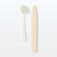 無印良品 ヘッドが交換できる歯ブラシ ワイドヘッド イエロー やわらかめ 全長184mm 1セット（1本×2） 良品計画