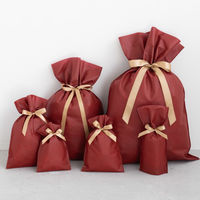 ヘッズ 不織布リボン付ギフトバッグーXS/エンジ（10枚）