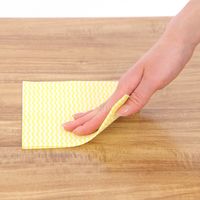 抗菌 カウンタークロス ハーフ イエロー 約30×30cm 1セット（1パック（100枚入）×5）